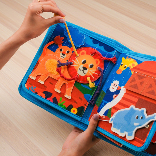Noah's Ark Quiet Book - animal-themed learning elements