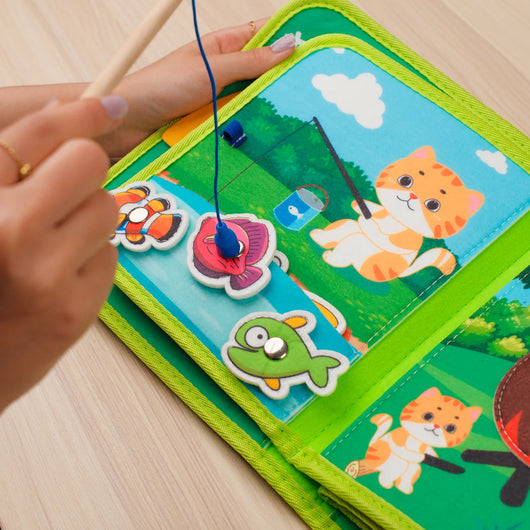 Forest Adventure Quiet Book - sensory elements