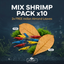 Mix Shrimp Pack of 10 + 2x Free Indian Almond Leaf