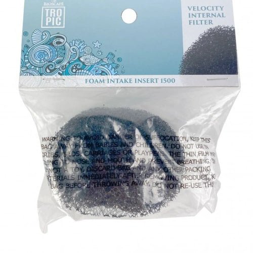 Bioscape Black Foam Intake Insert Velocity 1000 (1) - FISH HUT AQUA AND PET SUPPLIES - #location#