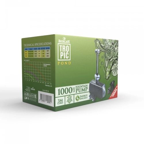 Bioscape Pond Fountain Pump 2F - 1000lph - FISH HUT AQUA AND PET SUPPLIES - #location#