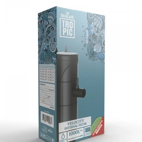 Bioscape Velocity Internal Filter 1000 - 1000lph - FISH HUT AQUA AND PET SUPPLIES - #location#