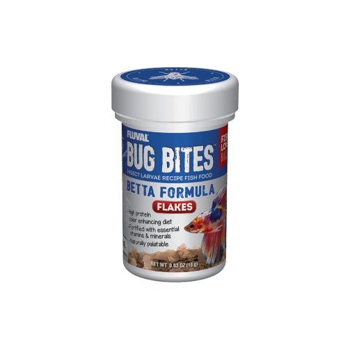 Fluval Bug Bites Betta Colour Flakes 18gm - FISH HUT AQUA AND PET SUPPLIES - #location#