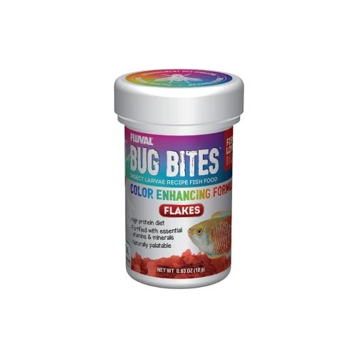 Fluval Bug Bites Colour Enhance Flakes 45gm - FISH HUT AQUA AND PET SUPPLIES - #location#