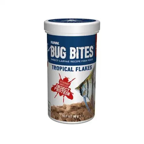 Fluval Bug Bites Tropical Flakes 90g - FISH HUT AQUA AND PET SUPPLIES - #location#