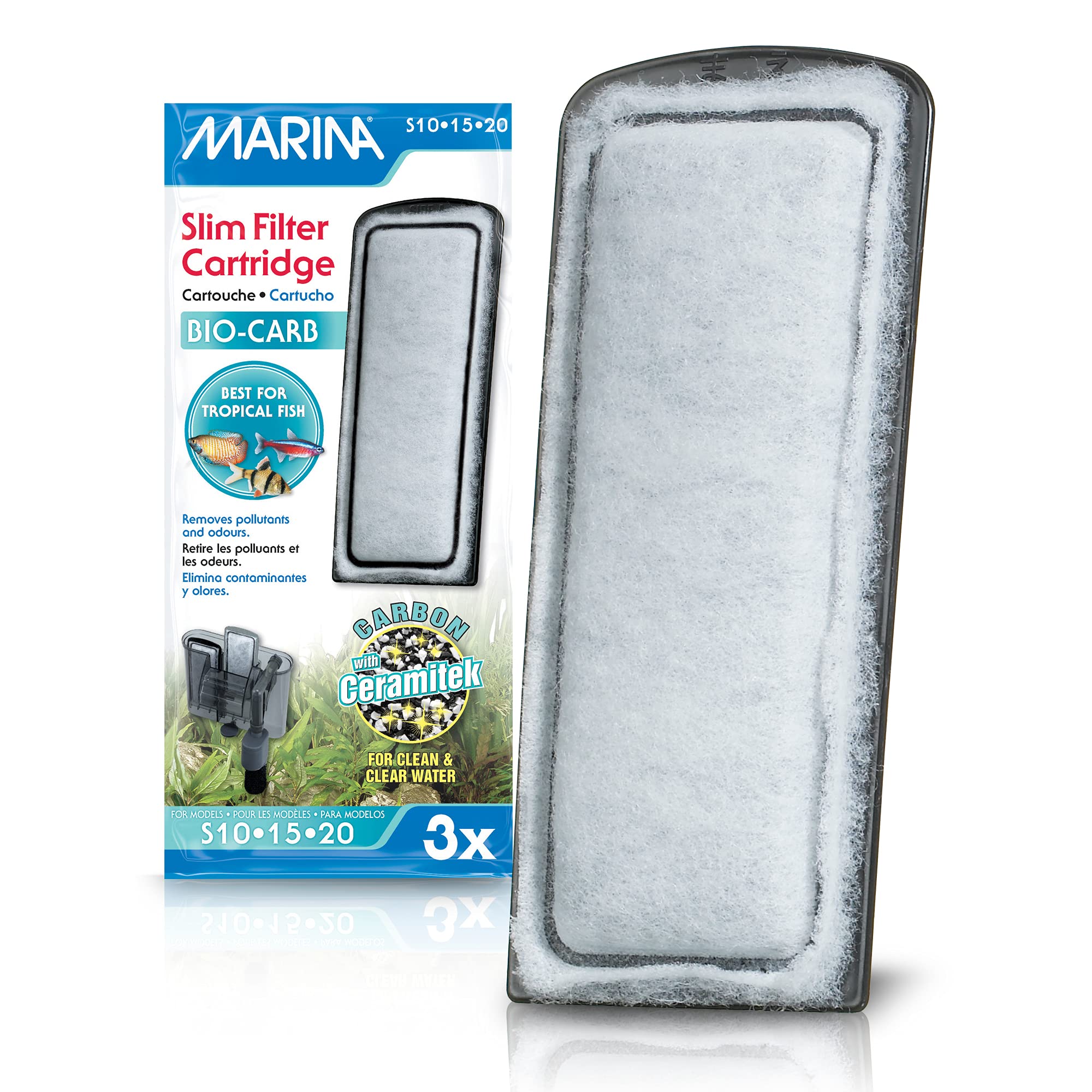 Marina Slim Power Filter Bio - Carb Replacement Carbon Cartridge - FISH HUT AQUA AND PET SUPPLIES - #location#