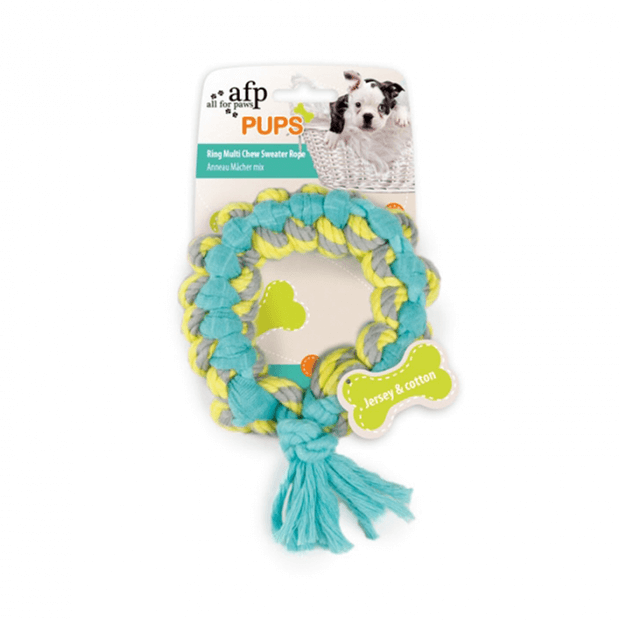 PUPS Multi Chew Sweater Rope Ring - FISH HUT AQUA AND PET SUPPLIES - #location#