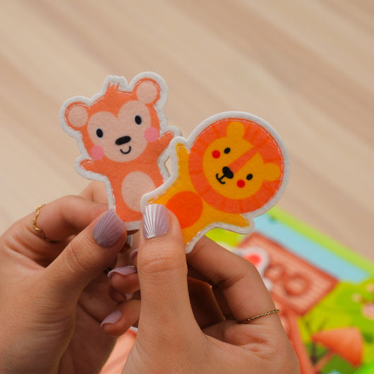 Zoo Adventure Quiet Book - sensory elements