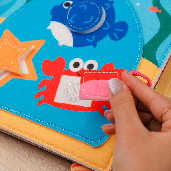 Blue Ocean Quiet Book - lightweight portable design