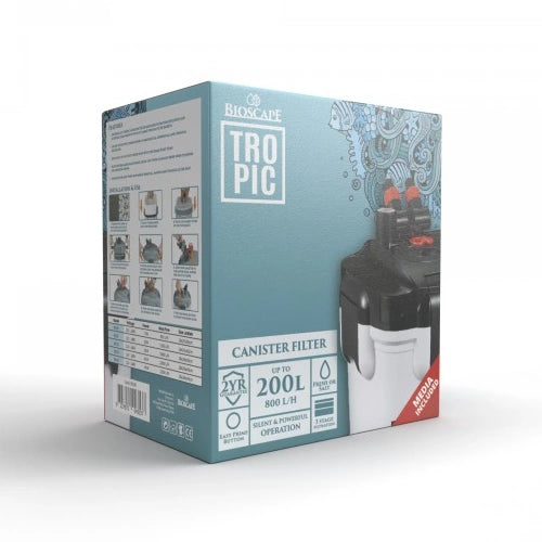 Bioscape Tropic Canister Filter 800lph - FISH HUT AQUA AND PET SUPPLIES