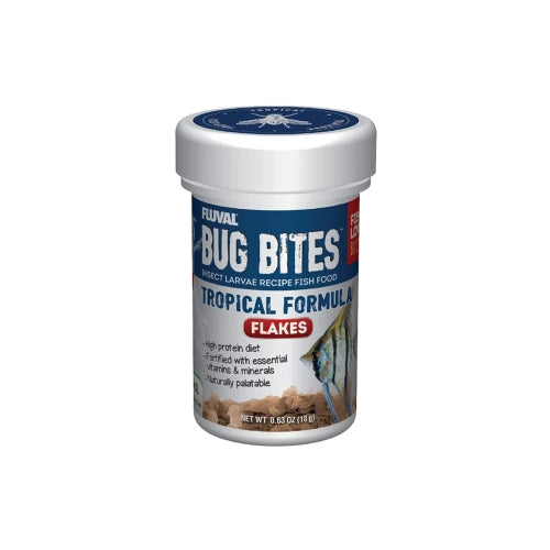 Fluval Bug Bites Tropical Flakes 45gm - FISH HUT AQUA AND PET SUPPLIES