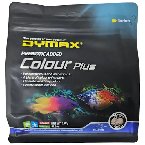 DYMAX COLOUR PLUS 1.2KG MEDIUM SINKING PELLET - FISH HUT AQUA AND PET SUPPLIES