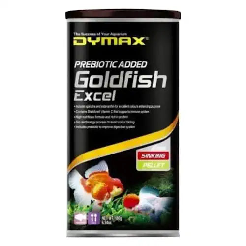 DYMAX GOLDFISH EXCEL 180G SINKING PELLET - FISH HUT AQUA AND PET SUPPLIES