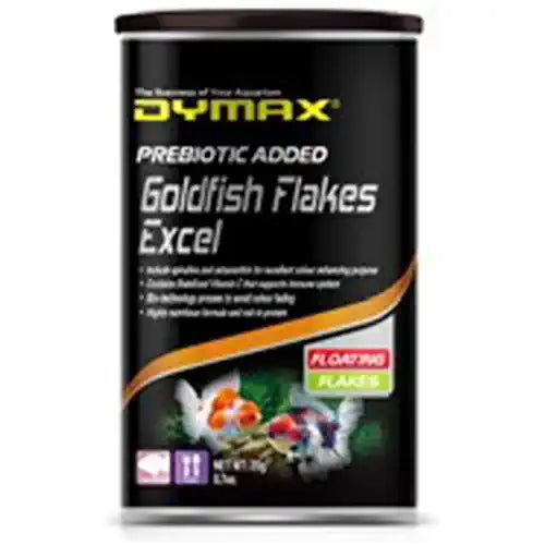 DYMAX GOLDFISH FLAKES EXCEL 20G FLOATING FLAKES - FISH HUT AQUA AND PET SUPPLIES