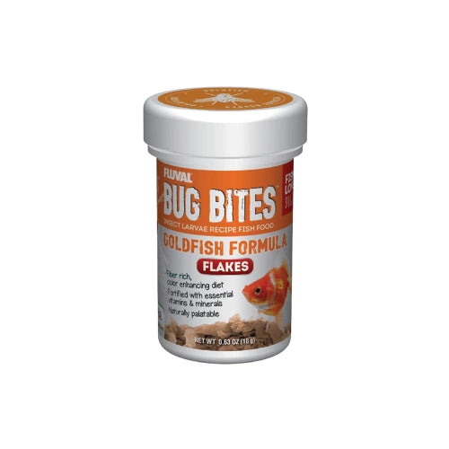 Fluval Bug Bites Goldfish Flakes 90gm - FISH HUT AQUA AND PET SUPPLIES