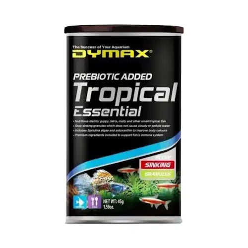 DYMAX TROPICAL ESSENTIAL 45G SINKING GRANULES - FISH HUT AQUA AND PET SUPPLIES