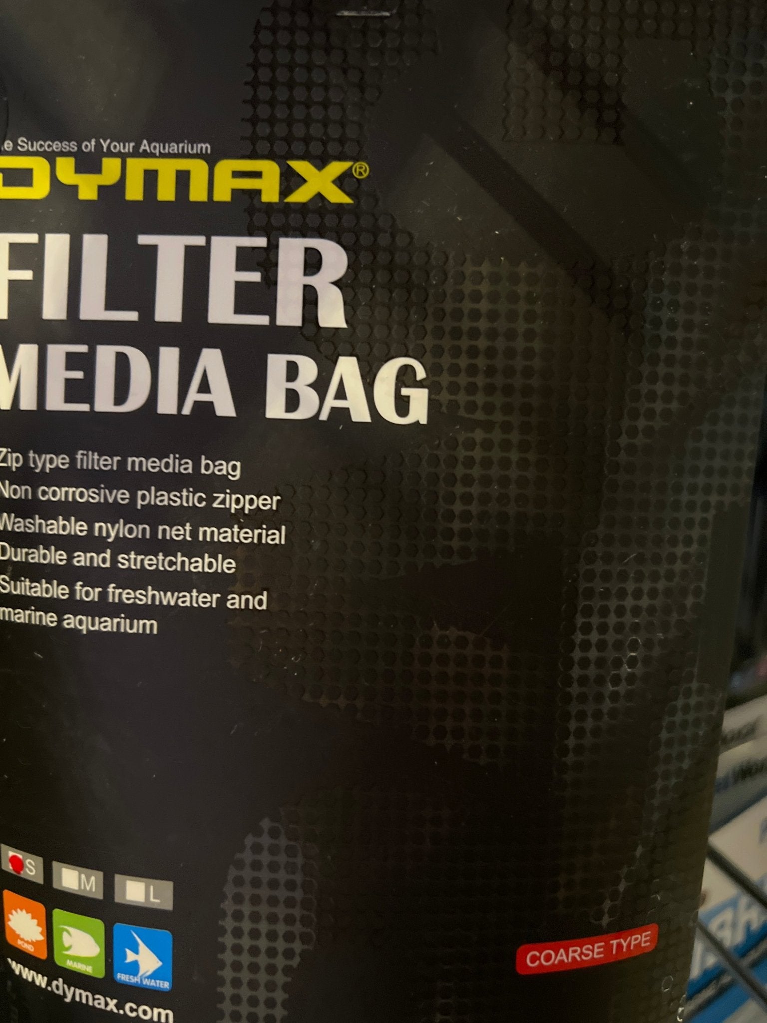Dymax Filter Media Bag - Coarse Small - FISH HUT AQUA AND PET SUPPLIES - #location# Main image