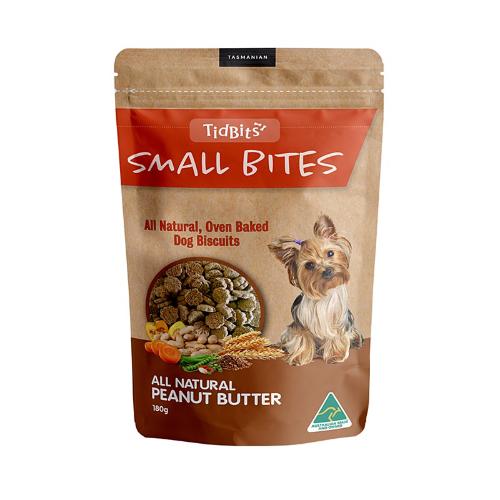 Tidbits Naturals Training Small Bites Peanut Butter 180gm