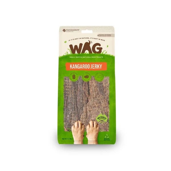 WAG Kangaroo Jerky 50gm - FISH HUT AQUA AND PET SUPPLIES - #location#