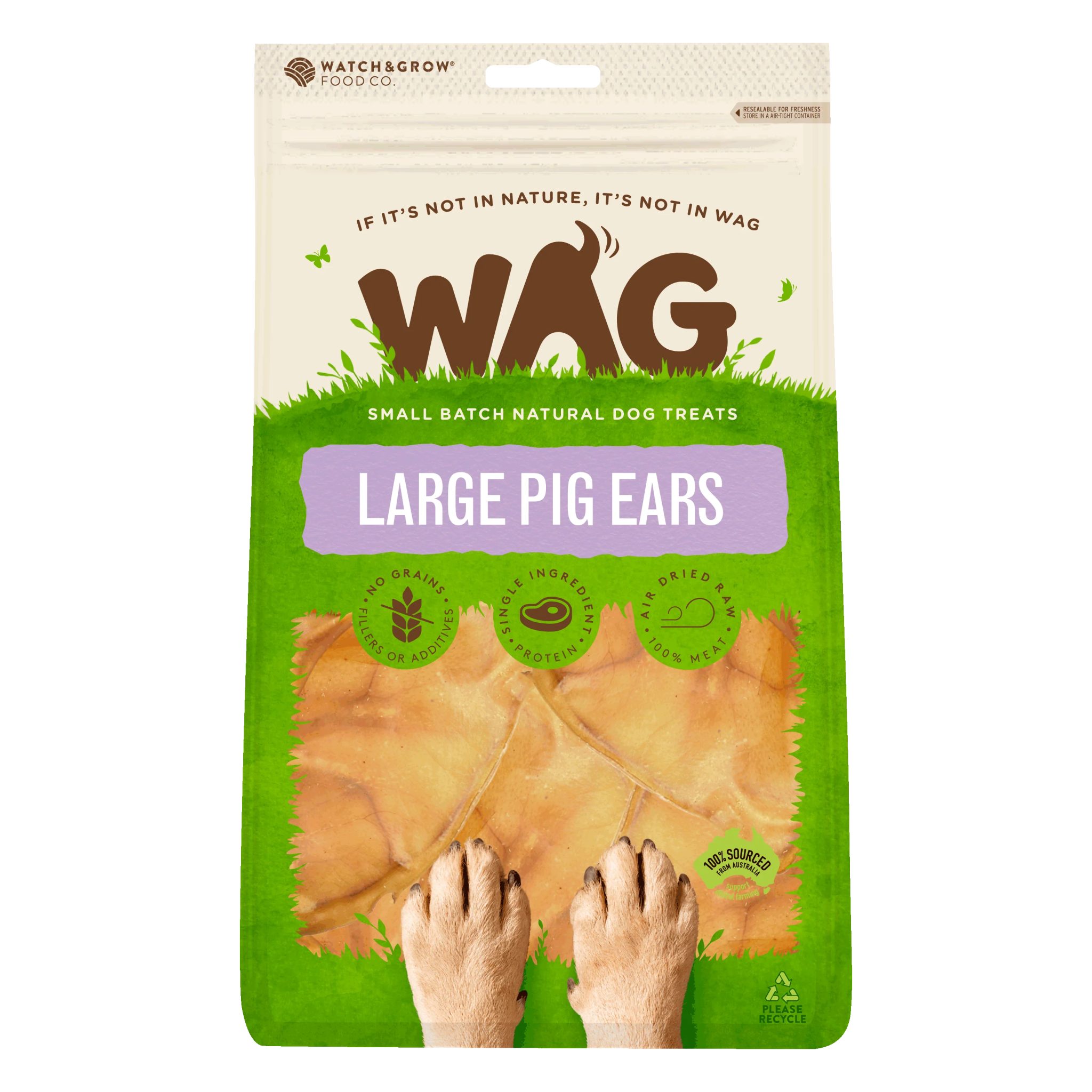 WAG Pigs Ear Single Lge. - FISH HUT AQUA AND PET SUPPLIES - #location#