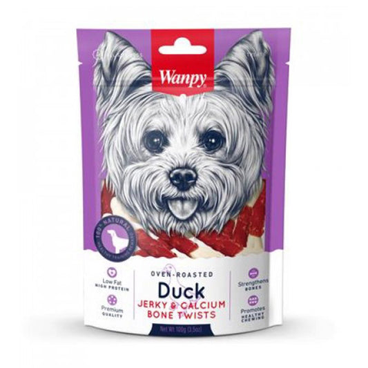 Wanpy Duck Jerky Wrap on Calcium Bone 100gm