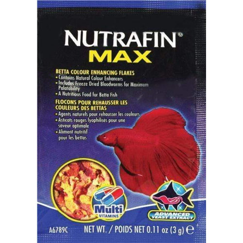 Nutrafin Max Betta Colour Enhance Fish Food 3g - FISH HUT AQUA AND PET SUPPLIES