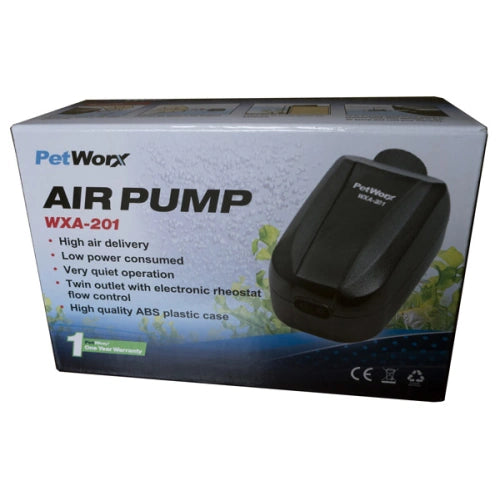 PETWORX 202 TWIN AIR PUMP - FISH HUT AQUA AND PET SUPPLIES