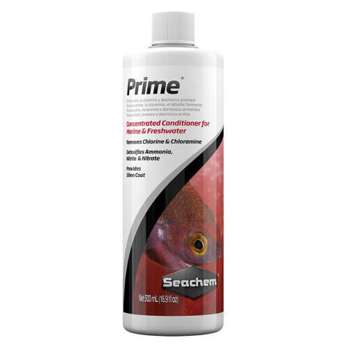 Seachem Prime - Dechlorinator 500ml - FISH HUT AQUA AND PET SUPPLIES