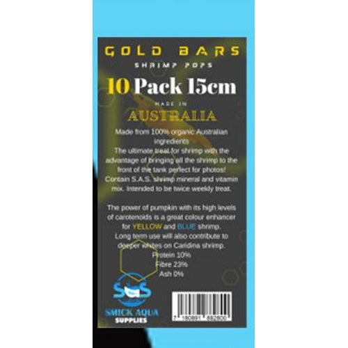 SAS Shrimp Pops 15cm - Gold Bars - FISH HUT AQUA AND PET SUPPLIES